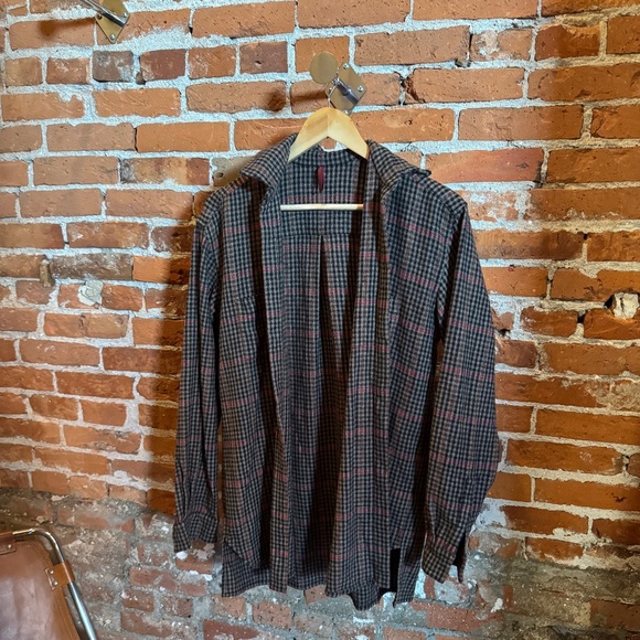 Wool plaid shirt